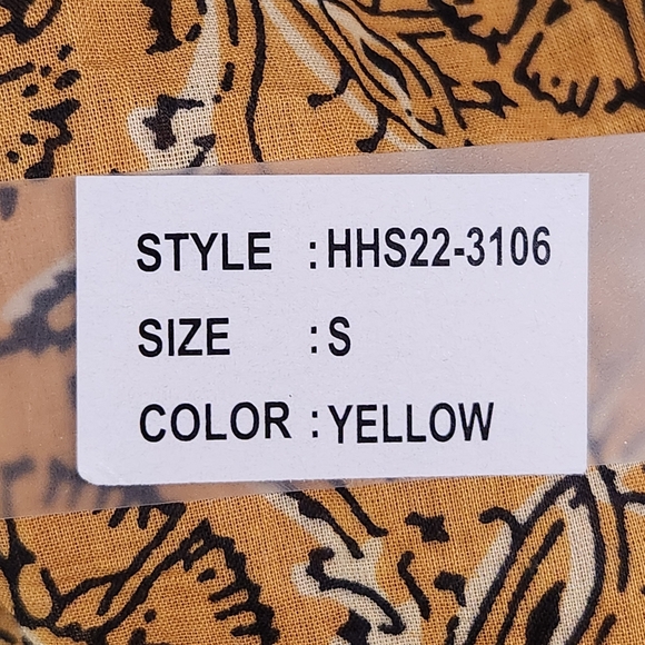 NWT House of Harlow 1960 Mustard Yellow Peasant Top Small - Picture 6 of 9